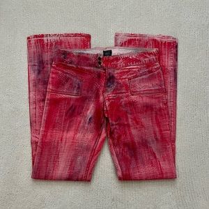 NWOT Von Dutch Pink Pants with Snakeskin Coating